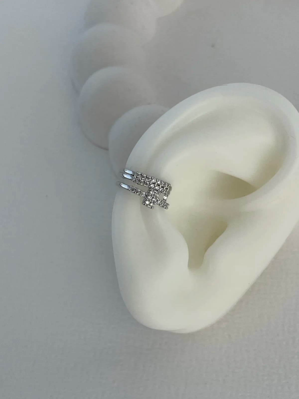 Özel Seri Üçlü Ayrık Zirkon Taş Gümüş Earcuff