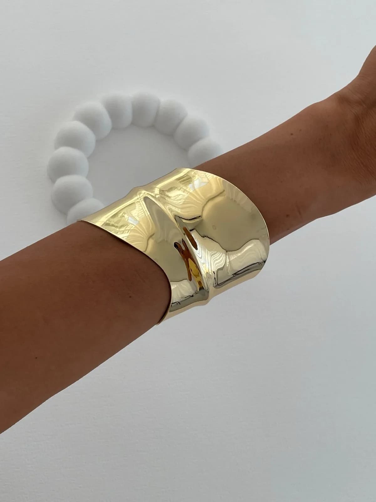 Özel Seri Kalın Plaka Marka Model Sıkıştırılabilir Gold Bileklik