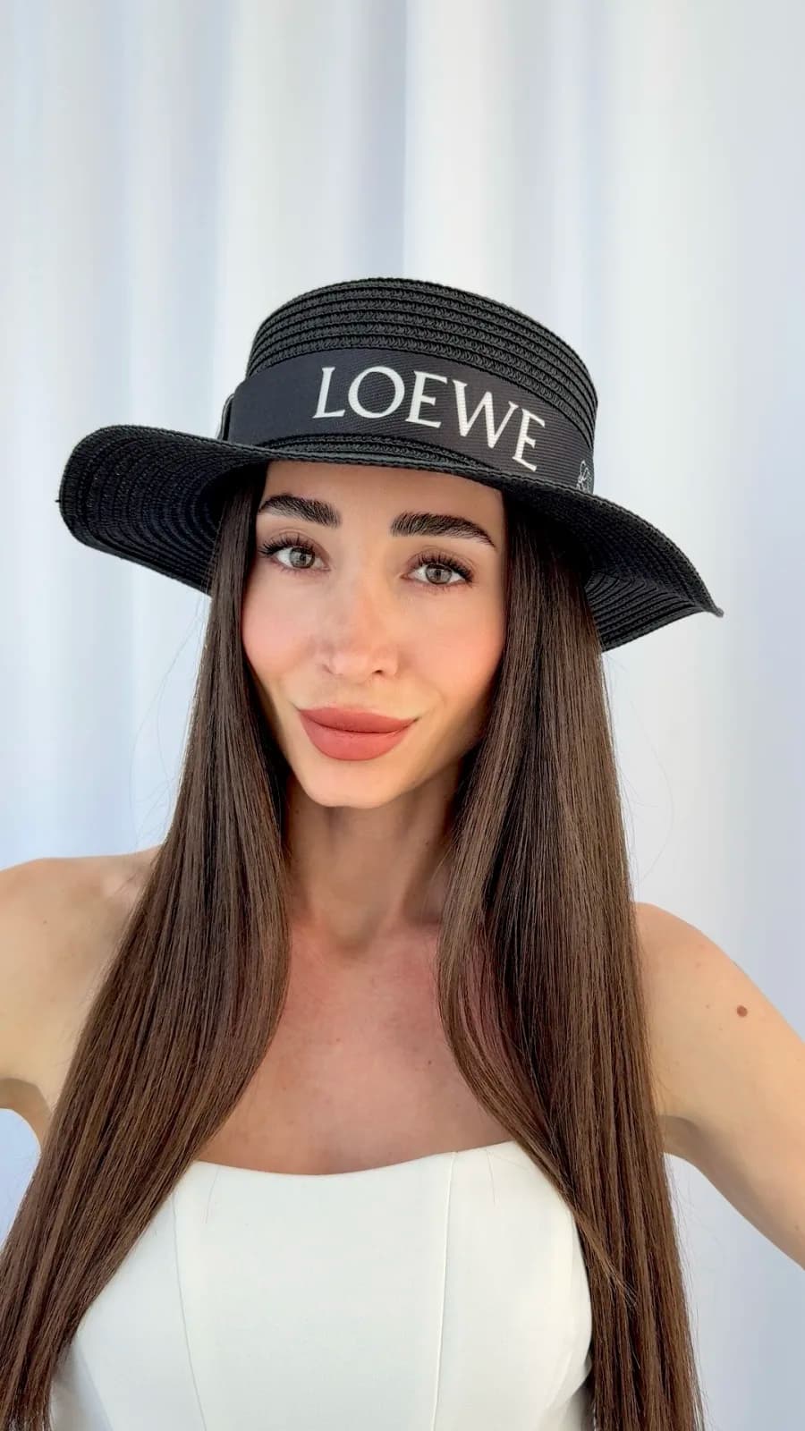 LW Marka Model Siyah Hasır Şapka