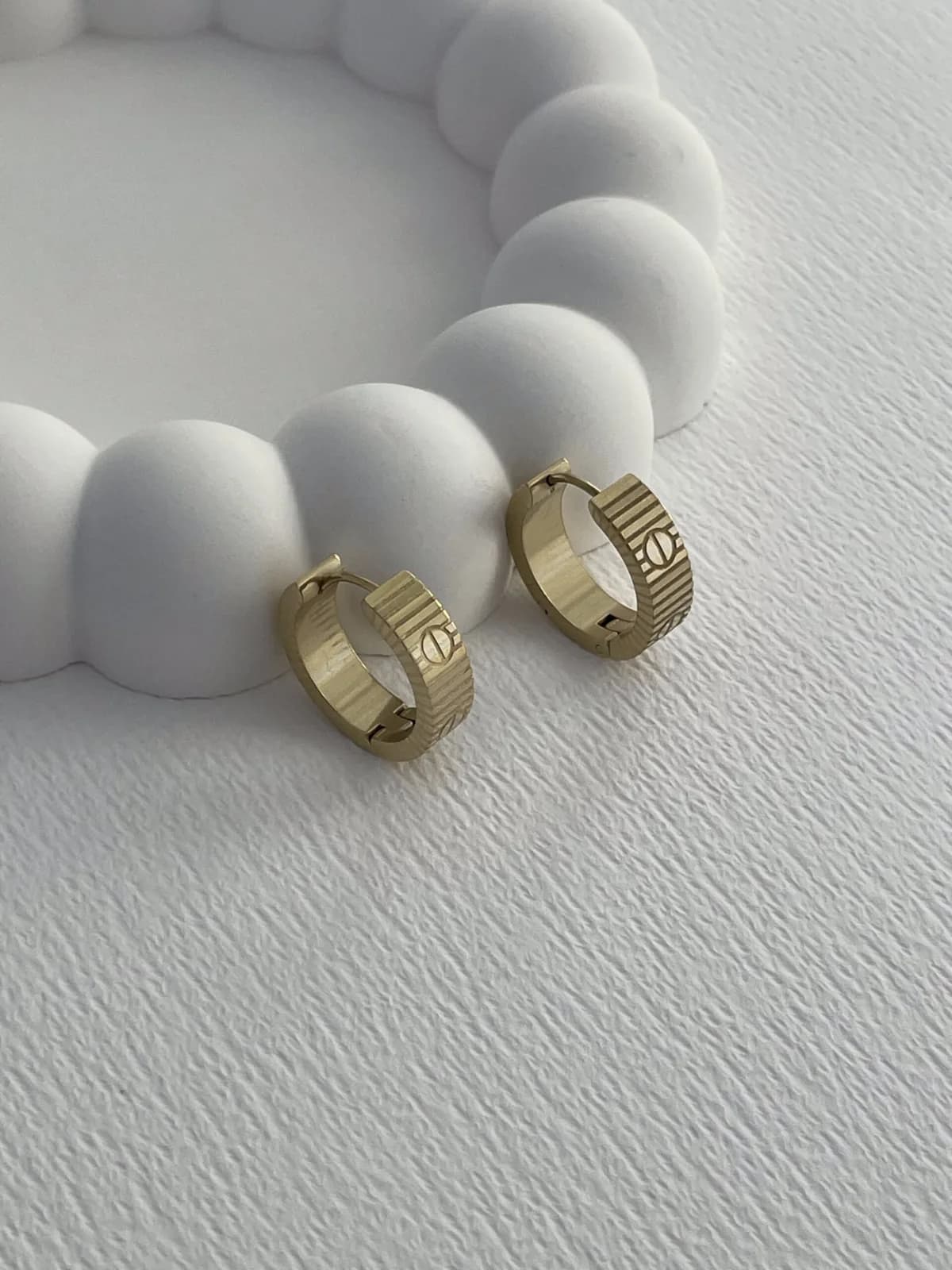 Çelik Marka Model Gold Halka Küpe