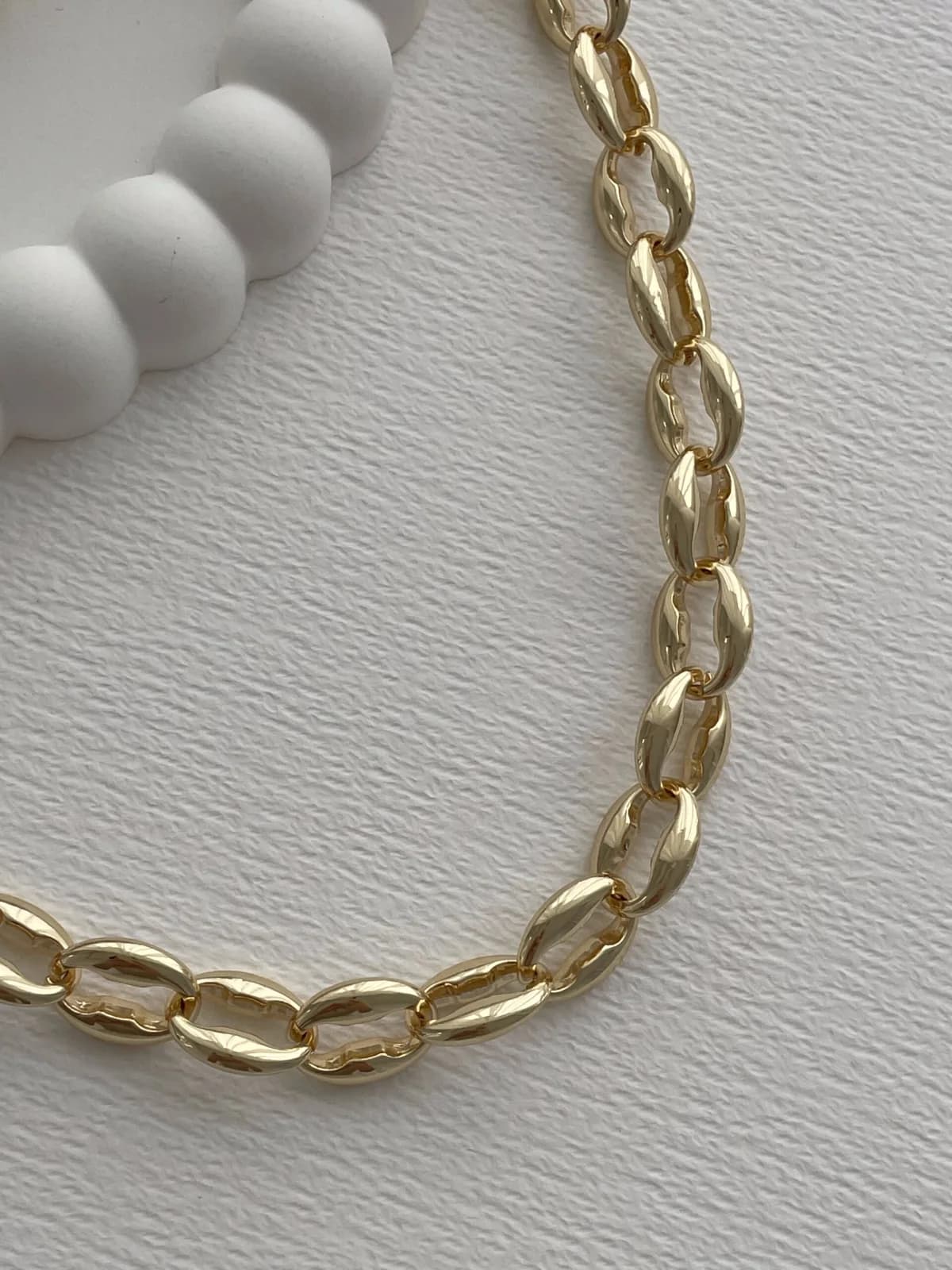 Özel Seri Oval Zincir Marka Model Gold Kolye