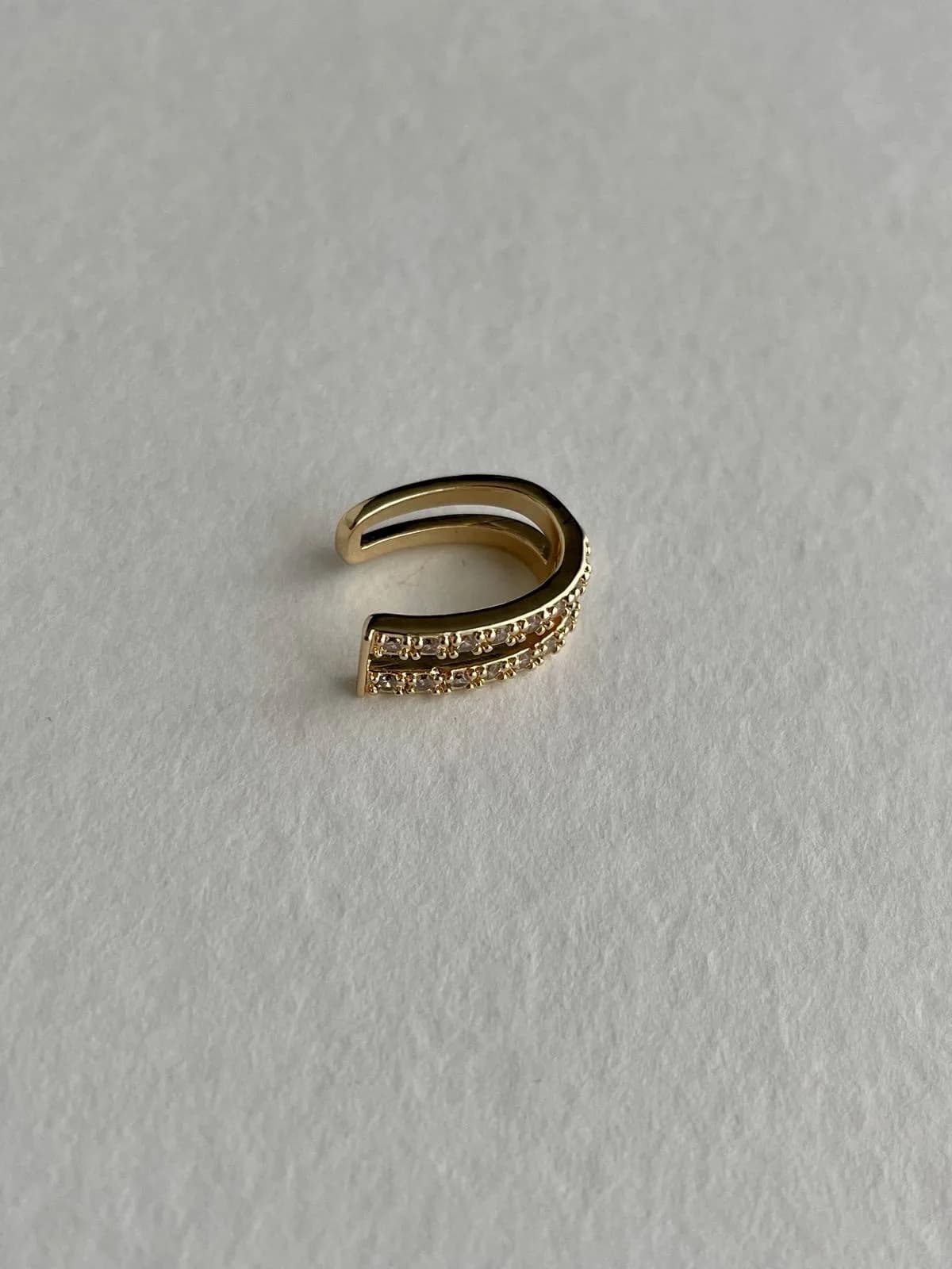Özel Seri Zirkon Taşlı Gold Earcuff