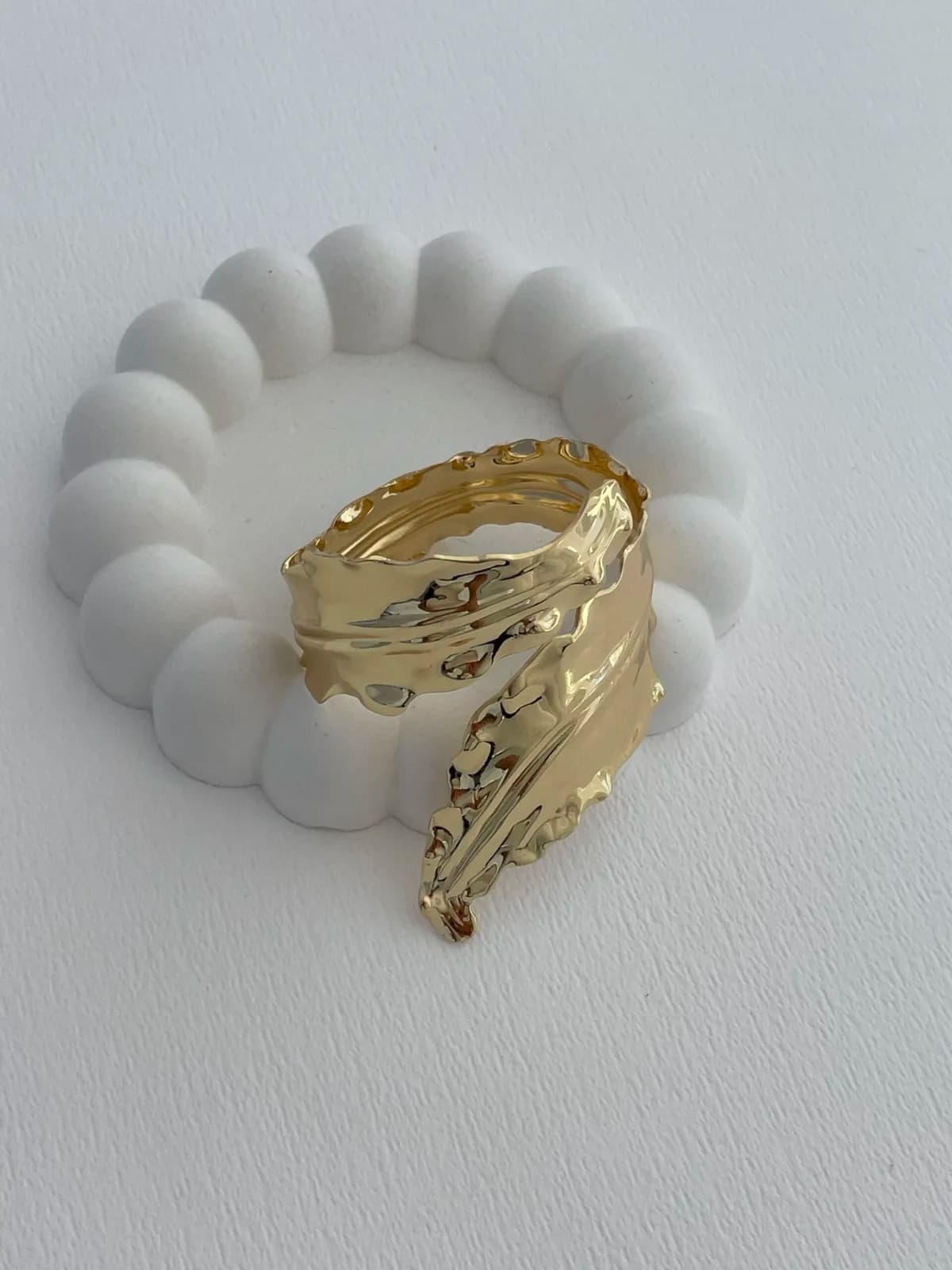 Özel Seri Yaprak Tasarım Sıkıştırılabilir Gold Bileklik