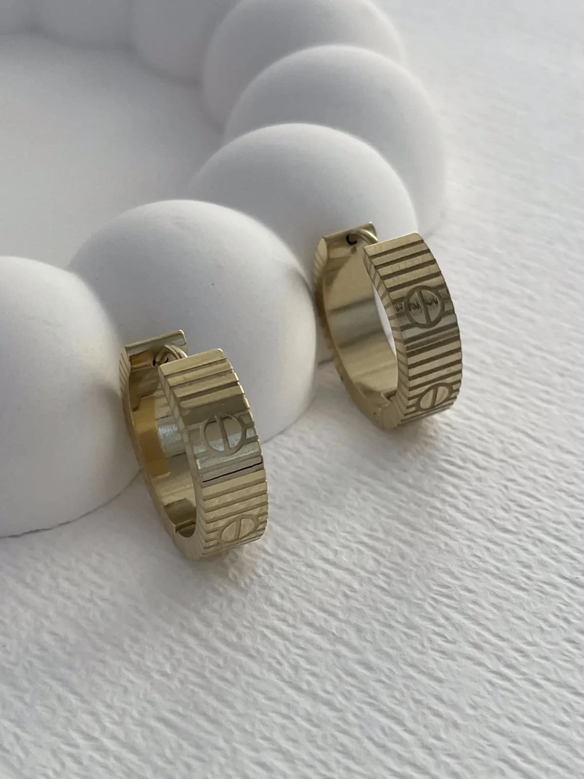 Çelik Marka Model Gold Halka Küpe