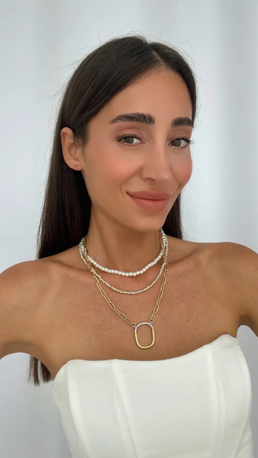 Özel Seri Marka Model Zirkon Taşlı Gold &amp; Gümüş Kolye