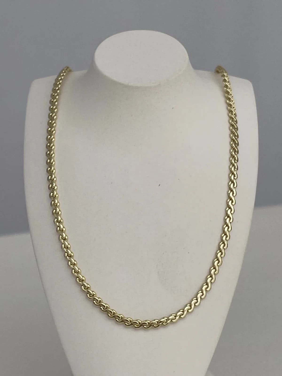Özel Seri Gold İnce Örme İtalyan Zincir Kolye 45 Cm