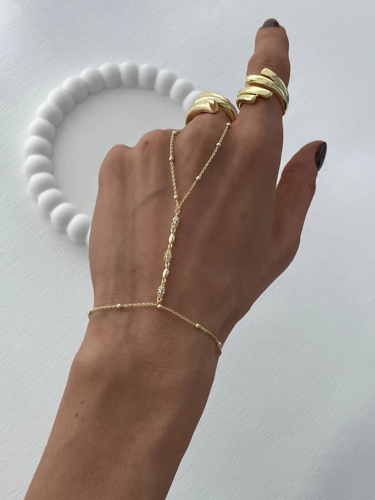 Özel Seri Zirkon Taşlı Arpa Tasarım Gold Şahmeran
