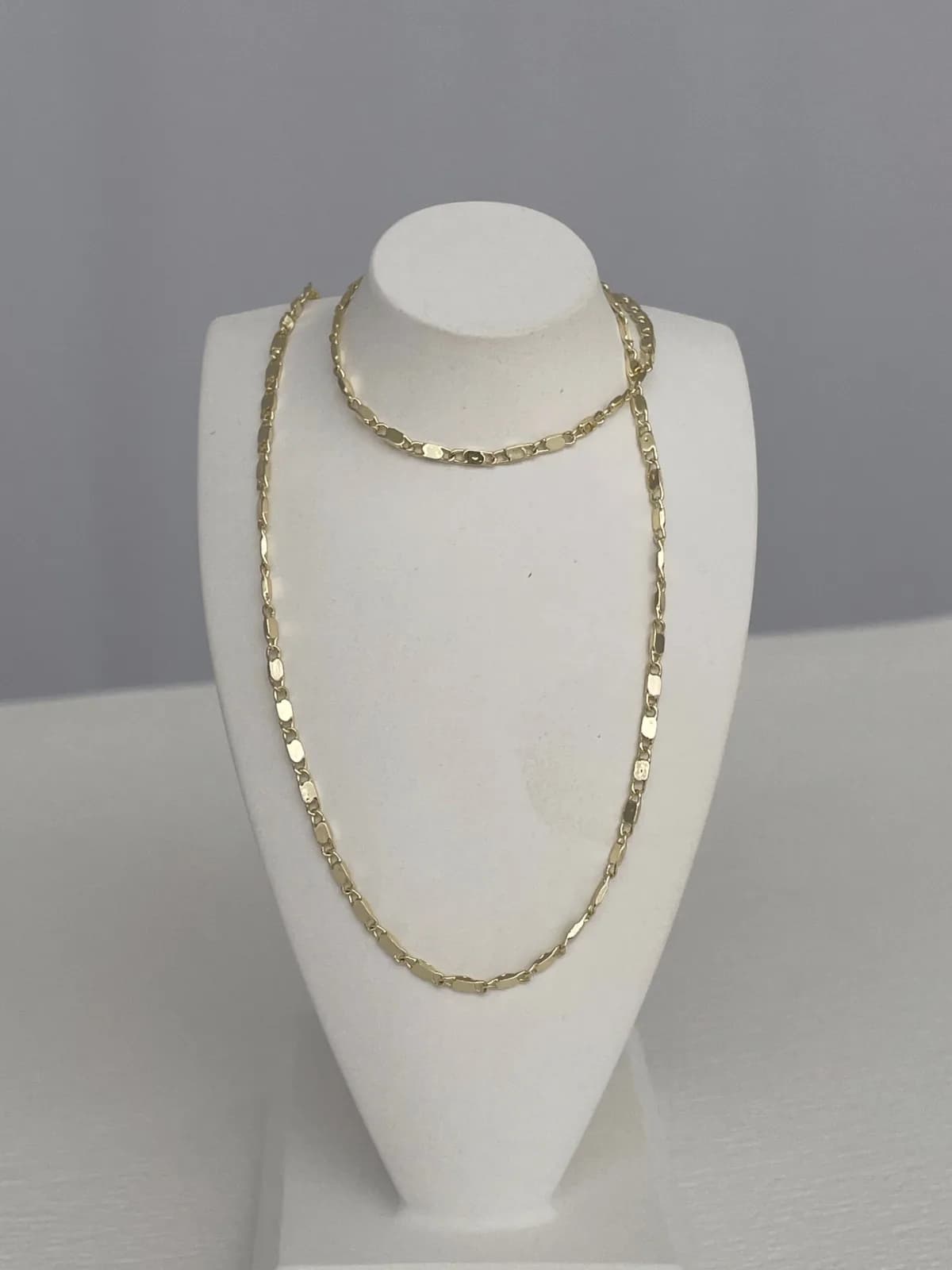 Özel Seri İnce Ezme Figaro Zincir Gold Kolye 60 Cm