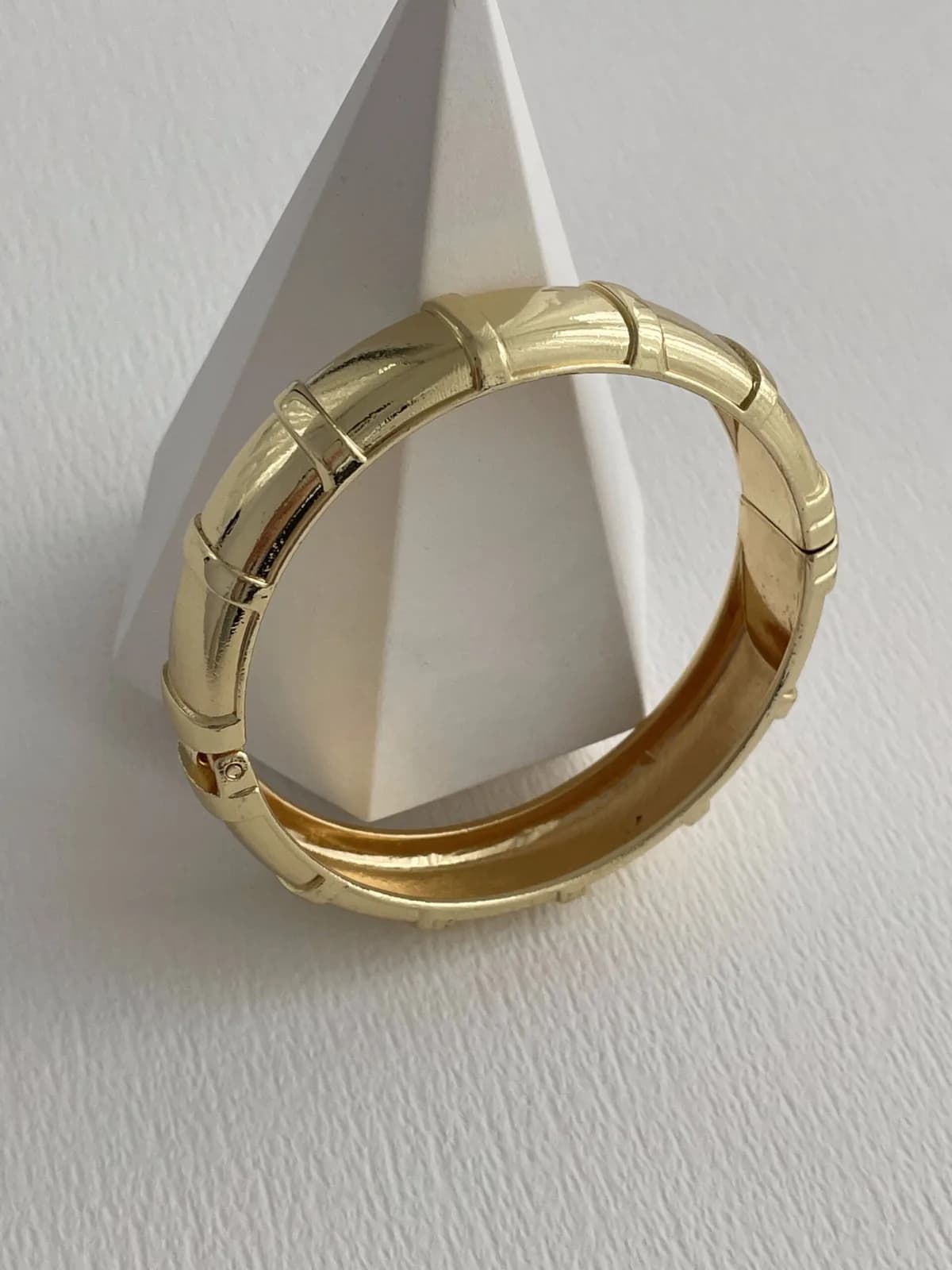 Özel Seri Geometrik Tasarım Gold Kelepçe Bileklik