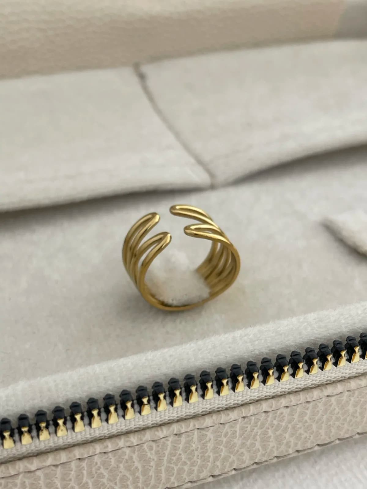 Özel Seri Pinterest Model Gold Ayarlanabilir Yüzük