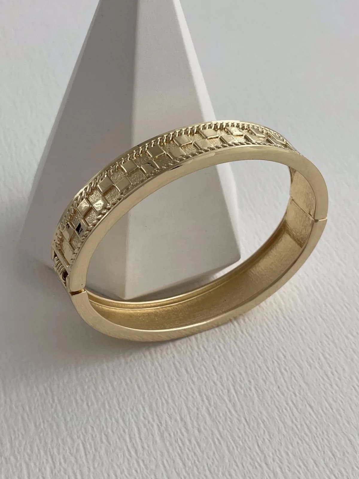 Özel Seri Geometrik Desen Gold Kelepçe Bileklik