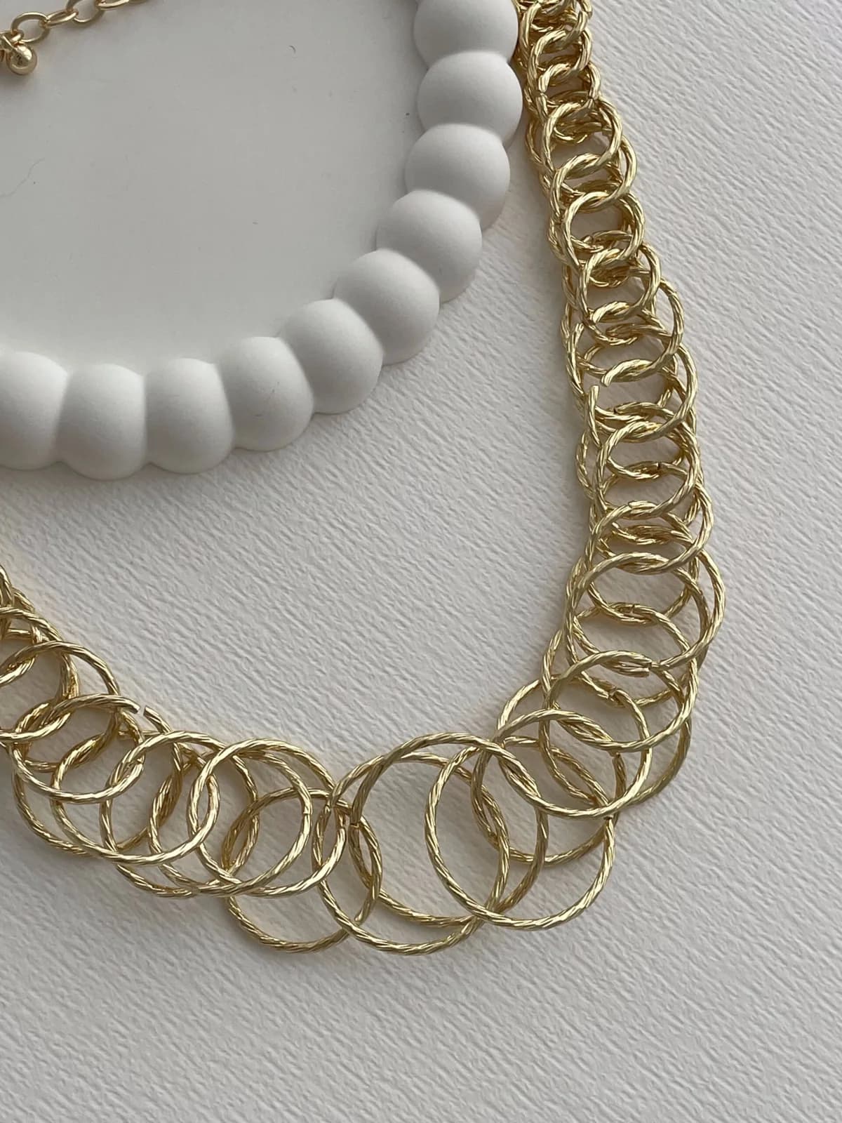 Özel Seri Çoklu Halka Gold Kolye
