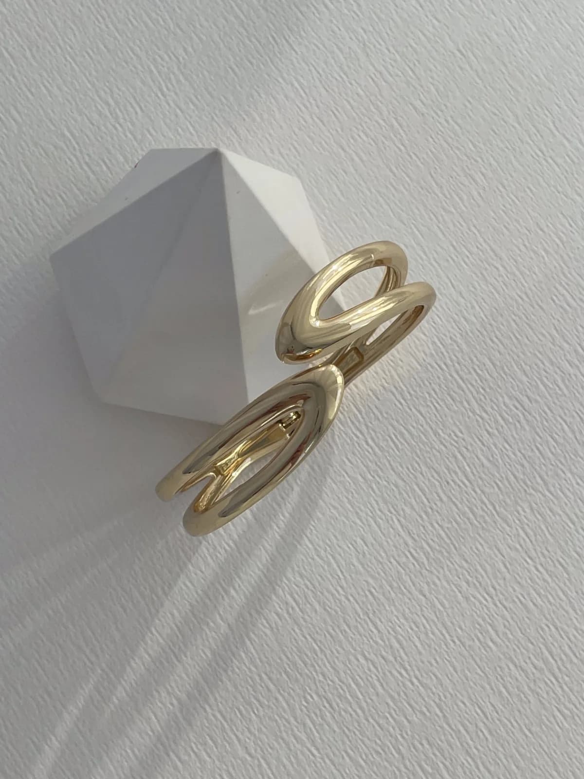 Özel Seri İçi Boş Sarmal İnce Tasarım Gold Kelepçe Bileklik