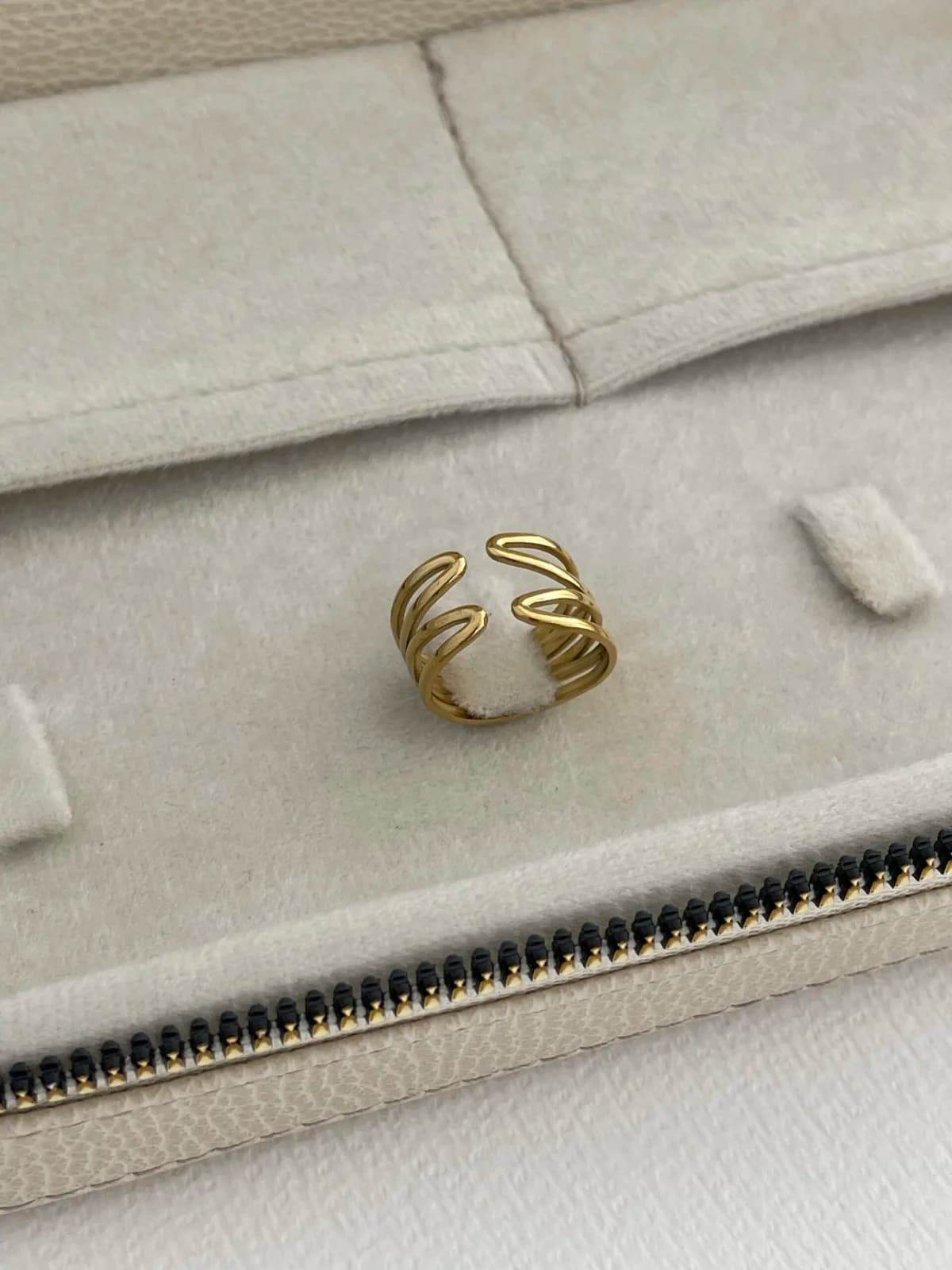 Özel Seri Pinterest Model Gold Ayarlanabilir Yüzük