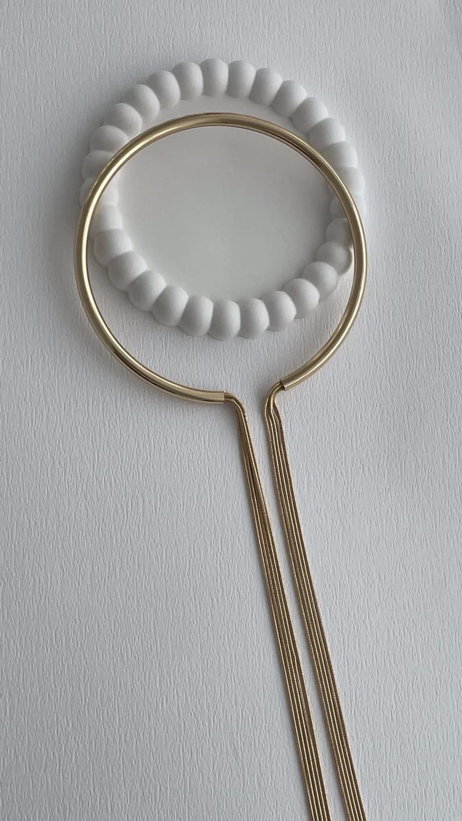 Özel Seri Uzun Zincir Tasarım Gold Choker Kolye