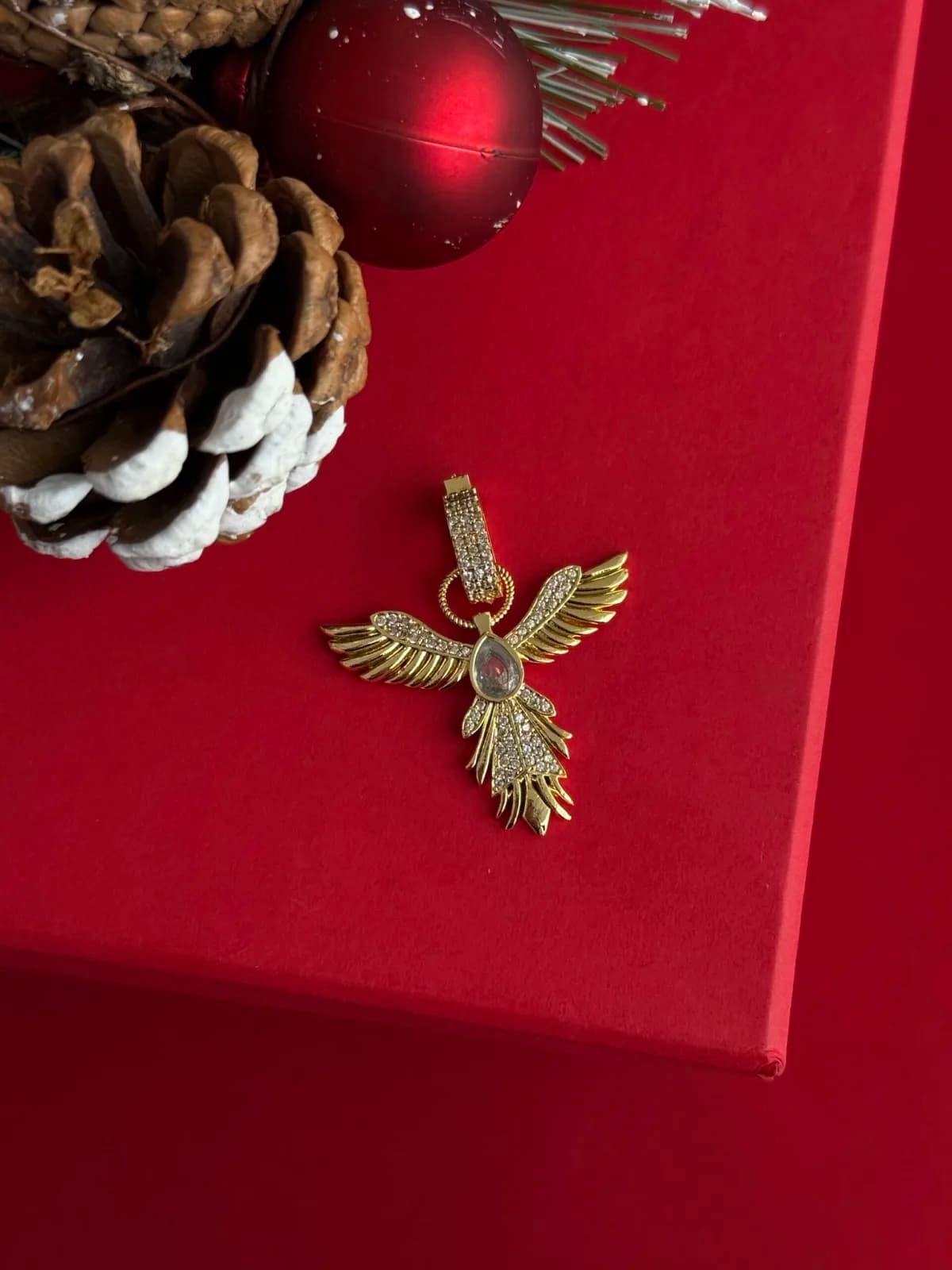 NS-Anka Kuş Büyük Gold Charm uç