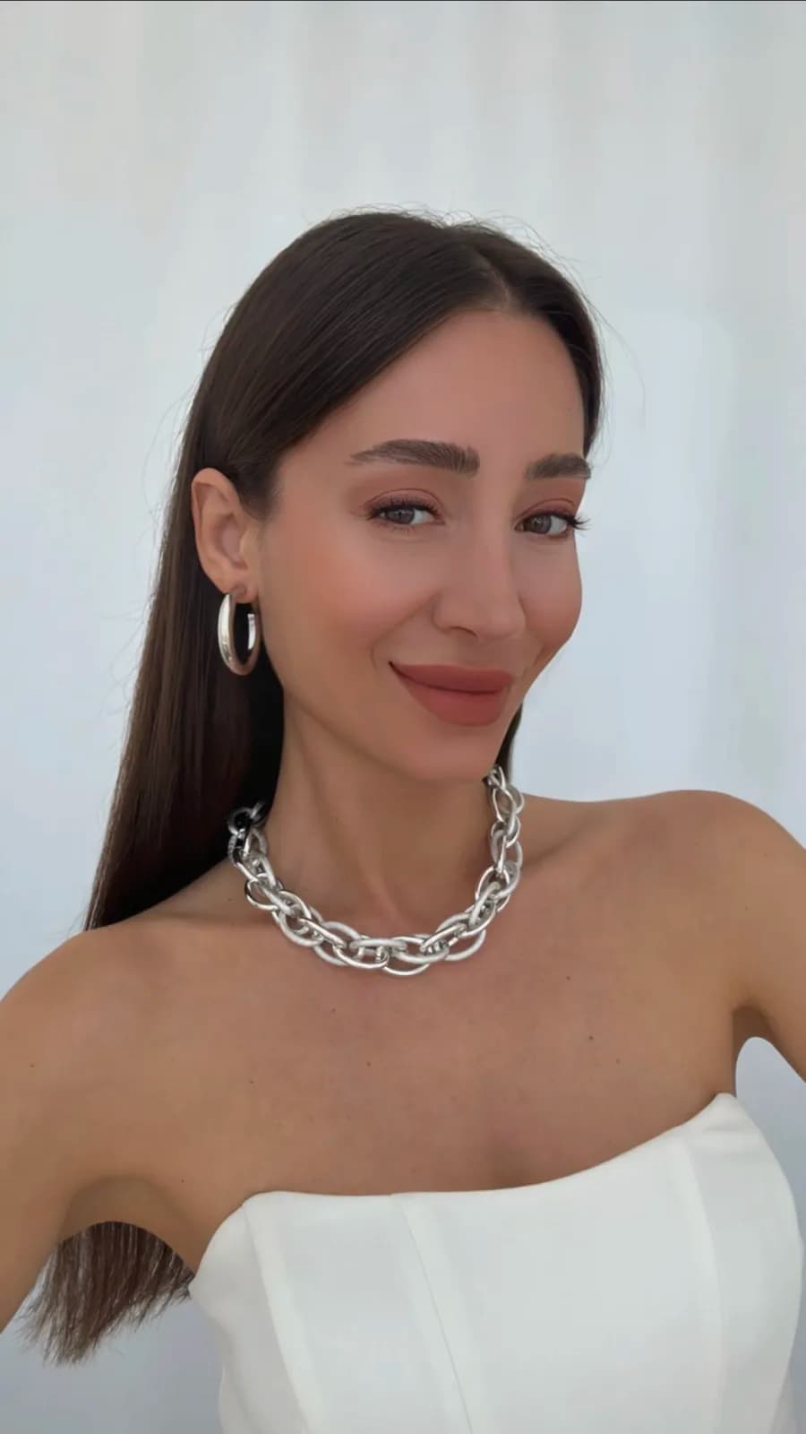 Özel Seri Kalın Halat Tasarım Gümüş Marka Model Kolye